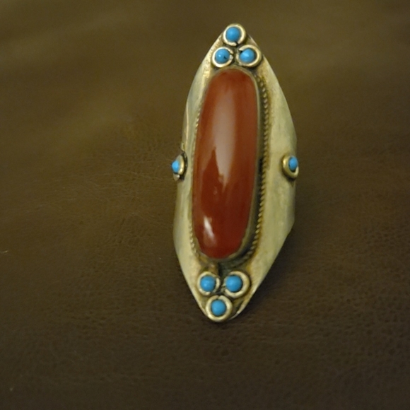 Elongated Sterling Silver Antique Ring - Picture 7 of 7